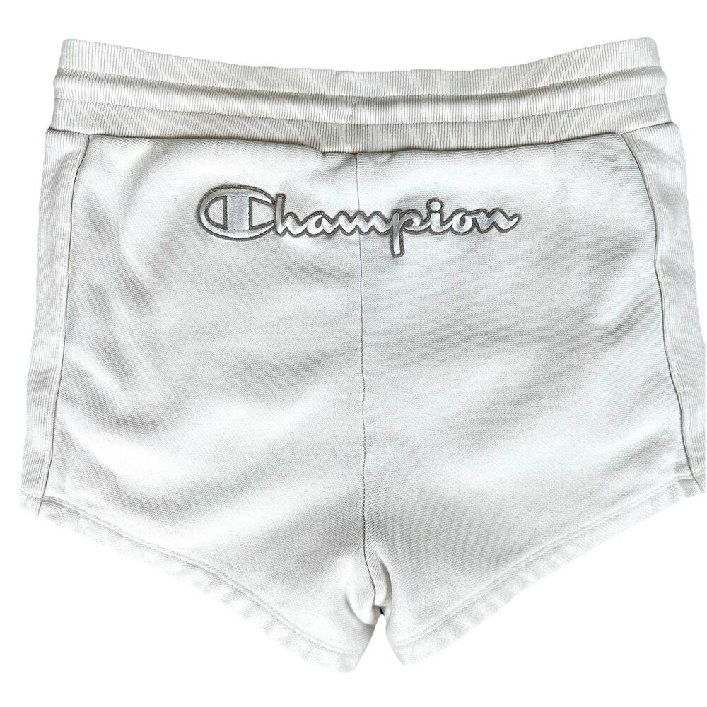 Champion Reverse Weave Shorts Small White Script Logo Back Butt Embroidered 90s